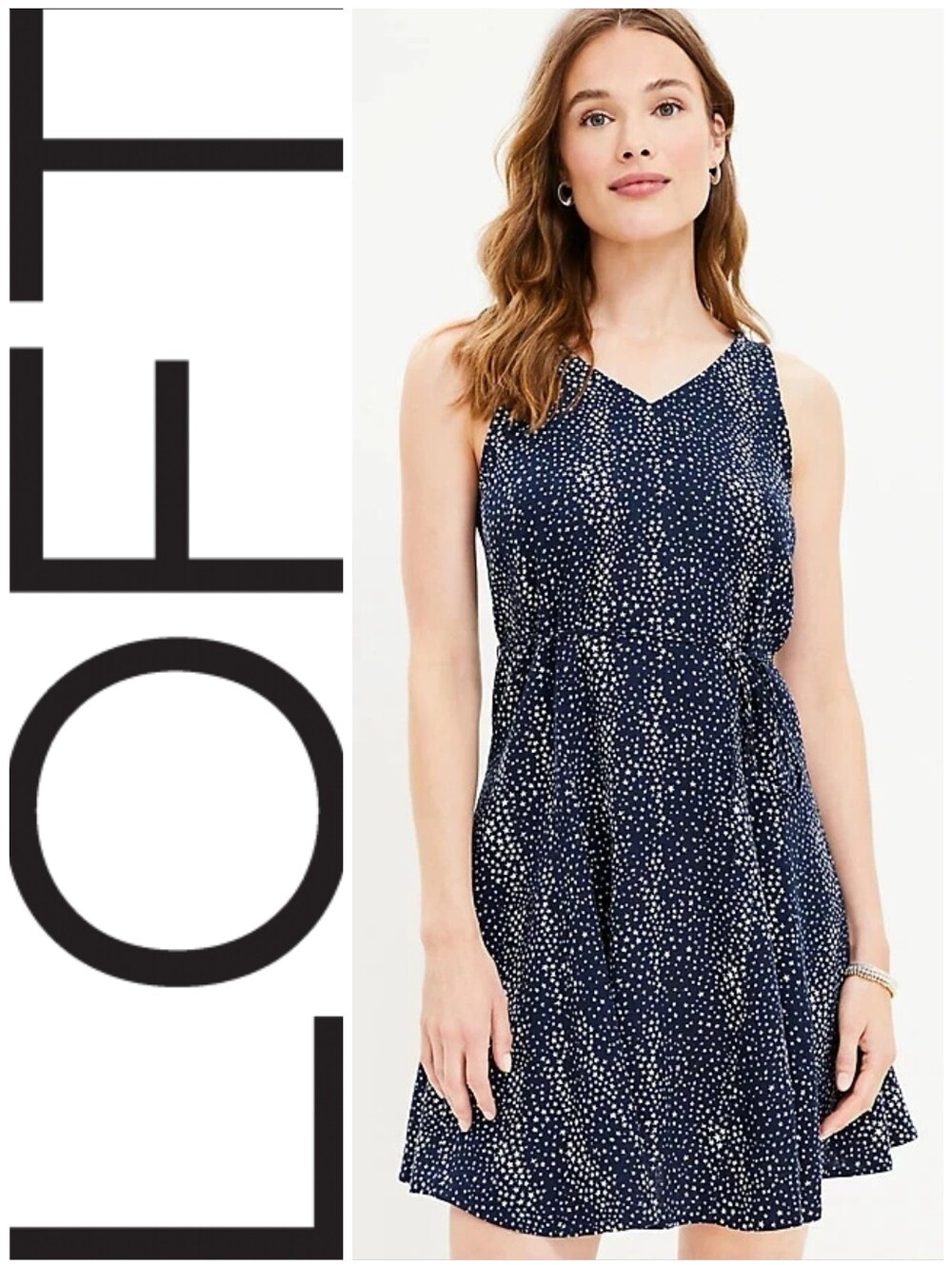 Linen Star V Dress